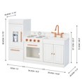 thumbnail image 3 of Teamson Kids Wooden Play Kitchen Set Modern Modular Design White/Rose Gold, 3 of 8