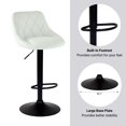 thumbnail image 3 of Bronte Living Leatherette Bar Stool with Adjustable Height, 360 Swivel Design, Floor Protection and Pedestal Base with Footrest - Series Janice - Set of 2, 3 of 9