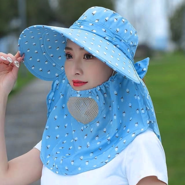 Chapeau de Soleil d'Été pour Femmes, Chapeau de Protection Ajustable Anti-Soleil pour Extérieur