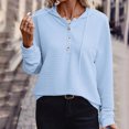 thumbnail image 2 of Pisexur Womens Oversized Sweatshirt 2024 Fashion Fall Hoodies Solid Color Button Collar Drawstring Stitching Sweatshirts Hoodies Pullover, 2 of 6