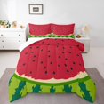 thumbnail image 2 of Erosebridal 3D Watermelon Comforter Sets Full Size, Tropical Fruit Comforters & Duvets, Fruit Print Decor, 3pcs, 2 of 7