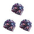 thumbnail image 4 of Transemion Tuque Décontractée Hijab Musulman Imprimé Floral Turban Coloré Protection des Oreilles Ajustable Bonnet de Sommeil pour Femmes Coiffage Bleu Fleur Ensemble de 3, 4 of 6