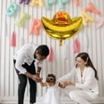 thumbnail image 1 of FENGGUIQU 5Pcs Aluminum Film Golden Balloons Ingot Shape Party Decorations for New Year Events, 1 of 6