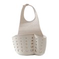 thumbnail image 1 of Oleegame 1PC Shower Soap Dish With Hook Kitchen Drainage Shelf Multifunctional Dishwashing Sponge Storage Rack Beige, 1 of 1
