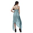 thumbnail image 3 of Moomaya Asymmetrical Hem Dress Ladies Handkerchief Halter Spaghetti Strap Dress, 3 of 4