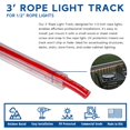 thumbnail image 2 of Novelty Lights 40 Pack 0.5in Rope Light Track, Clear PVC Mounting Channels, 2 of 6