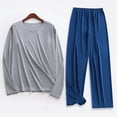thumbnail image 1 of Weiqiqre Ensemble de Sport pour Hommes, Mode Décontractée, Couleur Unie, Col Rond, Manches Longues, Extensible, 1 of 3
