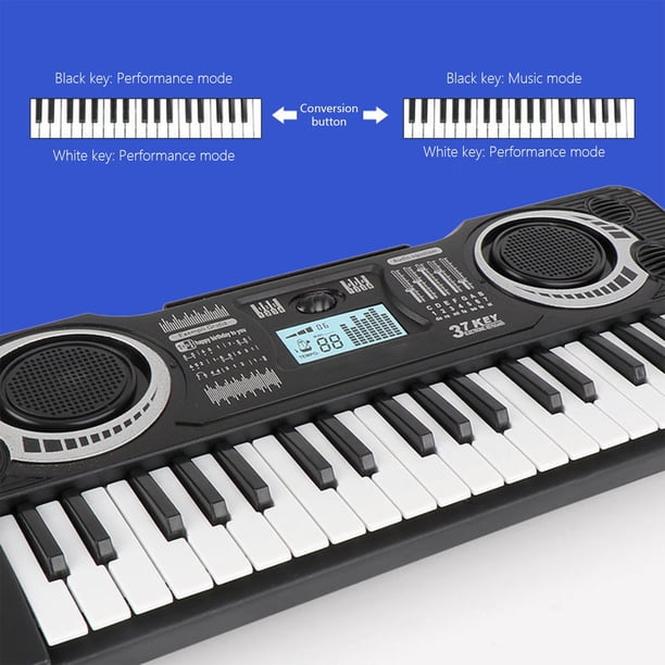Piano Jouet électronique 37 Touches – Avec Microphone, Effets Sonores, Enregistrement, Portable, Violet, Dès 3 Ans