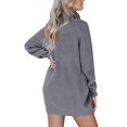 thumbnail image 3 of Women's Loose Oversize Turtleneck Wool Long Pullover Sweater Dress, 3 of 6
