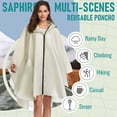 thumbnail image 2 of LEEYNEER Poncho de Pluie Imperméable à Capuche pour Adultes Femmes avec Poches, 2 of 6