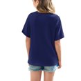 thumbnail image 4 of Hauts d'Été pour Adolescentes 2025 T-Shirts Surdimensionnés à Manches Courtes Chic Décontracté Col Rond Mode, 4 of 5