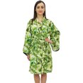 thumbnail image 1 of Bimba Kimono Court de Demoiselle d'Honneur pour Femme, Robe de Nuit Portefeuille à Imprimé Floral - 16, 1 of 7