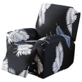 thumbnail image 1 of Dznils Printed Recliner Chair Cover Polyester Stretch Recliner Sofa Slipcover, Black Leaves, 1 of 10