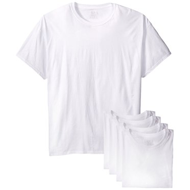 Fruit of the Loom T-Shirt Blanc pour Hommes, Lot de 5 - Tailles X, 2TG, Blanc