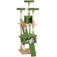 thumbnail image 1 of PawHut 68 inches Cat Tree, Multi-Level Large Cat Tower Condo, Green, 1 of 10