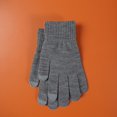 thumbnail image 2 of Winter Knitted Solid Color Wool Thickened Brushed Five Finger Finger Cycling Warm Gloves, 2 of 3