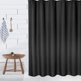 thumbnail image 4 of White Waffle Weave Shower Curtain –  Extra Long, Washable Textured Polyester, Elegant Modern Bathroom Decor,, 4 of 8