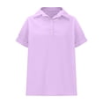 thumbnail image 3 of Plebaso Chemises en Coton et Lin pour Femmes à Boutons Col en V T-Shirts Col Léger Manches Courtes Blouses Décontractées, 3 of 6