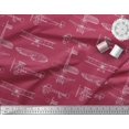 thumbnail image 3 of Soimoi Georgette Viscose Tissu Check & Avion Transport Imprimé Tissu 1 Yard 42 Inch Wide, 3 of 3