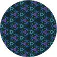 thumbnail image 1 of Ahgly Tapis d'Intérieur Lavable en Machine Carré Transitionnel Vert Cyan Foncé, 3 Pieds Carré, 1 of 7