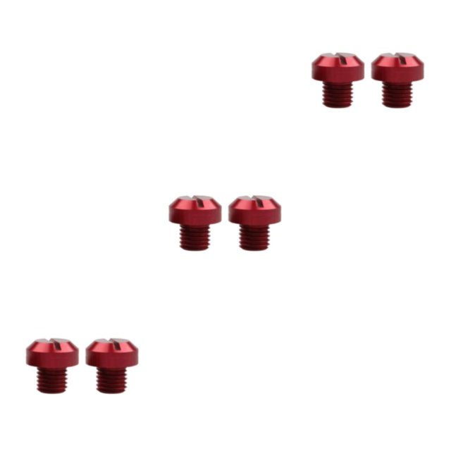 maskred 2 Pcs M10x1.25 Rearview Mirrors Thread Screw Bolts Plug Hole Red Positive 10mm 3Set