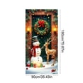thumbnail image 3 of Uuiauoio Rideau de Porte de Noël Décoration de Vacances avec Design en Polyester pour Porte et Mur Intérieur Extérieur Décoration de Fête de Noël Fête à la Maison, 3 of 7