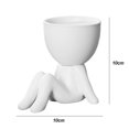 thumbnail image 4 of YAOMOBB Indoor Plant Decoration Pot Creative Craft Desktop Vase Container Small Figure Potted Plant Pot Mini Human Shaped Ceramic Flower Pot, 4 of 7