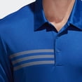 thumbnail image 4 of Adidas Mens 3-Stripes Chest Polo, XL, Collegiate RoyalGrey Three, 4 of 7