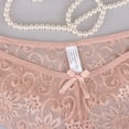 thumbnail image 2 of Birdeem Culotte String Taille Basse en Dentelle Transparente avec Nœud pour Femmes, 2 of 7