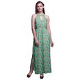 thumbnail image 1 of Bimba Floral Ladies Crew Neck Waist String Print Maxi Dress with Side Slits Summer Wear-XX-Large, 1 of 6
