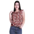 thumbnail image 4 of Moomaya Hauts Sans Manches en Jersey de Coton à Volants Femmes Blouse d'Été Imprimée Femmes, 4 of 4