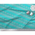 thumbnail image 3 of Soimoi Modal Satin Fabric Floral & Flying Swan Block Print Fabric by The Yard 42 Inch Wide, 3 of 3