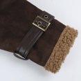 thumbnail image 3 of EGNMCR Jackets for Men Men Mid-length Windbreaker Jacket With Lapel Color Suede Coat, 3 of 8