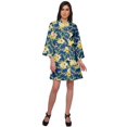 thumbnail image 2 of Moomaya Printed Crossover Robes Bridesmaid Getting Ready Bathrobes For Women, 2 of 5