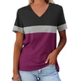 thumbnail image 1 of Blouses pour Femmes Mode Décontractée pour Femmes Imprimé Galaxie Astral T-shirt à Col en V à Manches Courtes, 1 of 1