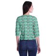 thumbnail image 3 of Moomaya Printed Keyhole Neck Ring Top Casual 3/4th Sleeve Tees Tank Tunic Top, 3 of 5