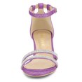 thumbnail image 2 of BLISSFUL STEP Women's Glitter Ankle Strap Stiletto Heel Sandals, 2 of 6