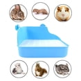 thumbnail image 3 of Grande Toilette pour Lapin - Bouton en Maille Bleu, 3 of 8