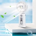thumbnail image 1 of Chmadoxn Fan, Ceiling Fan, Desk Fan, Portable Fan Handheld Fan 5000 MAh Long Battery Life Fast Charge Digital Display Power Bank 2-in-1 Mini Fan Small fan, 1 of 8