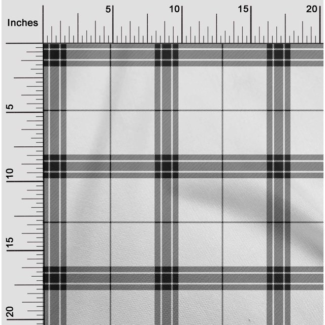 oneOone Cotton Poplin Fabric Tartan Check Print Fabric BTY 56 Inch Wide