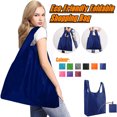 thumbnail image 1 of Agiferg Sac Fourre-Tout Pliable et Réutilisable Sac de Rangement Portable de Voyage Multicolore Sac d'Épicerie de Supermarché, 1 of 5