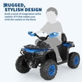 thumbnail image 3 of Garvee 12V Kids Ride On ATV,3 Variable Speeds,with Parent Remote Control,LED Headlights,Music,Blue, 3 of 7