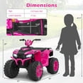 thumbnail image 2 of Costway 24V Kids Ride-On Electric ATV 4-Wheeler Quad Car with Wireless Connection Pink, 2 of 10