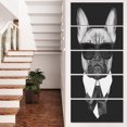 thumbnail image 1 of French Bulldog Fashion Portrait - Animal Canvas Art Print, 1 of 3