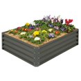 thumbnail image 1 of Stratco Raised Galvanized Steel Outdoor Rectangle Plant Garden Bed, Gray, 1 of 1