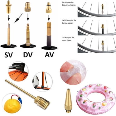 Agiferg 10pcs Valve Adapter Set Bicycle Lightweight Air Pump Standard Size
