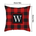 thumbnail image 3 of Yhmxh Pillow Covers Throw Pillow Covers Pillow Protector Twenty Six Letters Christmas Pillowcase Peach Skin Print Cushion Cover Plaid Cushion Pillowcase Peach Skin Pillowcase, 3 of 3