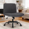 thumbnail image 1 of Wide Office Chair with Wheels Armless Office Chair Mid Back Computer Task Chairs for Make Up( with Wheels), 1 of 3