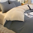 thumbnail image 1 of Washed Cotton Style 4-Piece Bedding Set Full/Queen Size Reversible Comforter Cover with Pillowcases Breathable Soft Bed Set for Dorm Room Home Decor, 1 of 6