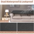 thumbnail image 3 of EcoNesxp Housse Imperméable pour Causeuse Gris Foncé Housse de Sofa Double Imperméable Convenant aux Enfants, 3 of 5